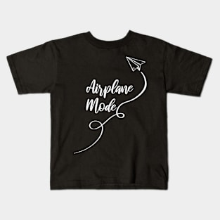 Airplane mode illustration white Kids T-Shirt